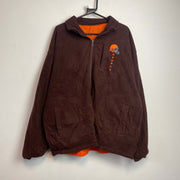 Vintage Orange and Brown Pro Player Reversible NFL Jacket Men's Large