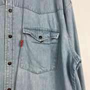 Vintage 90s Blue Denim Shirt XL