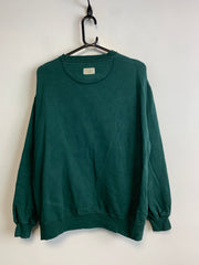 Vintage 90s Green Embroidery Sweatshirt Men's Medium