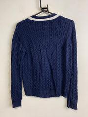 Navy Ralph Lauren Cable Knit Cardigan Sweater Women's Medium