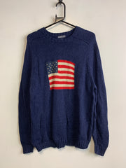 Navy Lands End Knitwear Sweater Women's XL