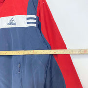 Vintage 00s Red Navy Adidas Windbreaker Jacket Small