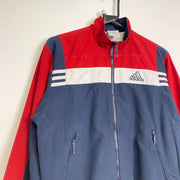 Vintage 00s Red Navy Adidas Windbreaker Jacket Small