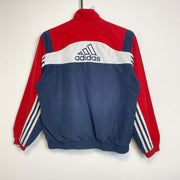 Vintage 00s Red Navy Adidas Windbreaker Jacket Small