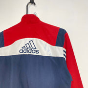 Vintage 00s Red Navy Adidas Windbreaker Jacket Small