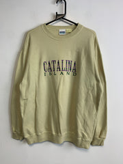 Yellow Embroidery Sweatshirt Men's Large