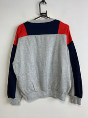 Vintage 90s Grey and Navy Adidas Sweatshirt Men's Medium