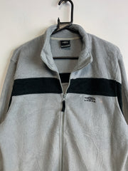 00s Grey and Navy Umbro Fleece Women's Large