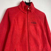 Red Columbia zip up Fleece Medium