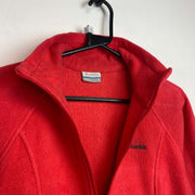 Red Columbia zip up Fleece Medium