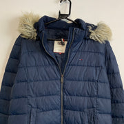 Navy Tommy Hilfiger Puffer Jacket Women's XL