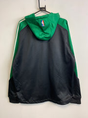 White and Green NBA Adidas Hoodie Men's XL