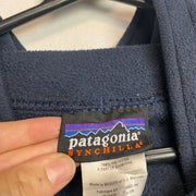 Navy Patagonia Fleece Hoodie Men's Large