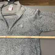 Grey North Face Quarter zip up Fleece Men's Large