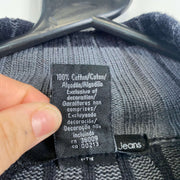 Black Calvin Klein Jeans Full Zip Knit Sweater Jumper y2k XL