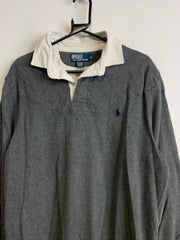 Vintage Grey Polo Ralph Lauren Sweatshirt Men's Large