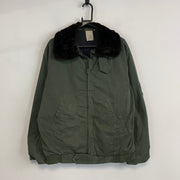 Green Army Grade Bomber Jacket Men's large