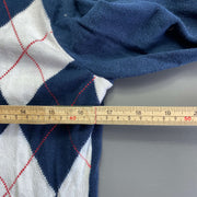Navy White Tommy Hilfiger V-Neck Knit Sweater Jumper Womens Medium