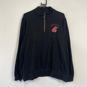 Black Champion Quarter Zip Cougars Sweatshirt Large