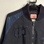 Black Navy Lacoste Bomber Jacket Small