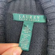 Black Knit Sweater Jumper Belt Lauren Ralph Lauren Womens Small