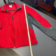 Red Columbia zip up Fleece Women's Medium