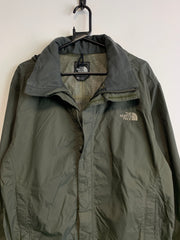 Khaki Green North Face Raincoat Men's Medium