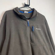 Grey Columbia Quarter zip up Fleece Men's XL