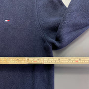 Navy Knit Full Zip Sweater Jumper Tommy Hilfiger Small