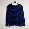 Blue Black Striped Lauren Ralph Lauren Knit Jumper Sweater Womens XL