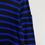 Blue Black Striped Lauren Ralph Lauren Knit Jumper Sweater Womens XL