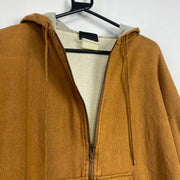 Dickies Brown Heavy Hoodie Jacket Vintage Large