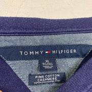 Navy V-Neck Tommy Hilfiger Knit Sweater Jumper XL