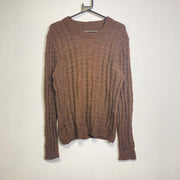 Brown Cable Knit Sweater Medium