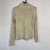 Beige Lauren Ralph Lauren Turtleneck Knit Sweater Jumper Womens Small