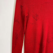 Red Lauren Ralph Lauren Turtleneck Knit Jumper Sweater Womens Medium