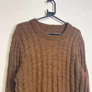 Brown Cable Knit Sweater Medium