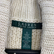 Beige Lauren Ralph Lauren Turtleneck Knit Sweater Jumper Womens Small