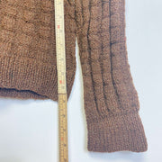 Brown Cable Knit Sweater Medium