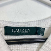 White Lauren Ralph Lauren Hoodie Knit Sweater Jumper Womens Large