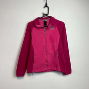 Hot Pink North Face zip up Fleece Women's Medium