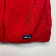 Red Patagonia zip up Fleece Vest Men's Medium