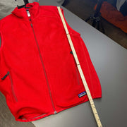 Red Patagonia zip up Fleece Vest Men's Medium