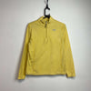 Yellow North Face Quarter zip up Fleece Girl's XL