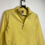 Yellow North Face Quarter zip up Fleece Girl's XL