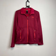 Pink North Face zip up Fleece Track Jacket Women's Medium