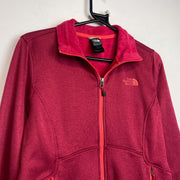 Pink North Face zip up Fleece Track Jacket Women's Medium