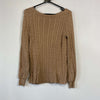 Brown Lauren Ralph Lauren Cable Knit Sweater Jumper Womens Small