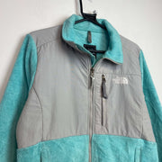 Light Blue and Grey North Face Denali Fleece Women's Medium