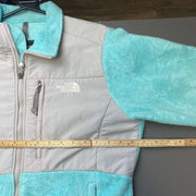 Light Blue and Grey North Face Denali Fleece Women's Medium